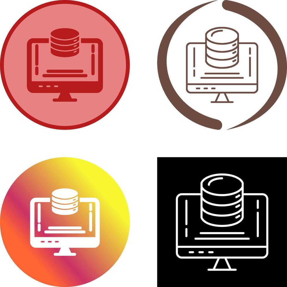 Data Storage Icon Design vector