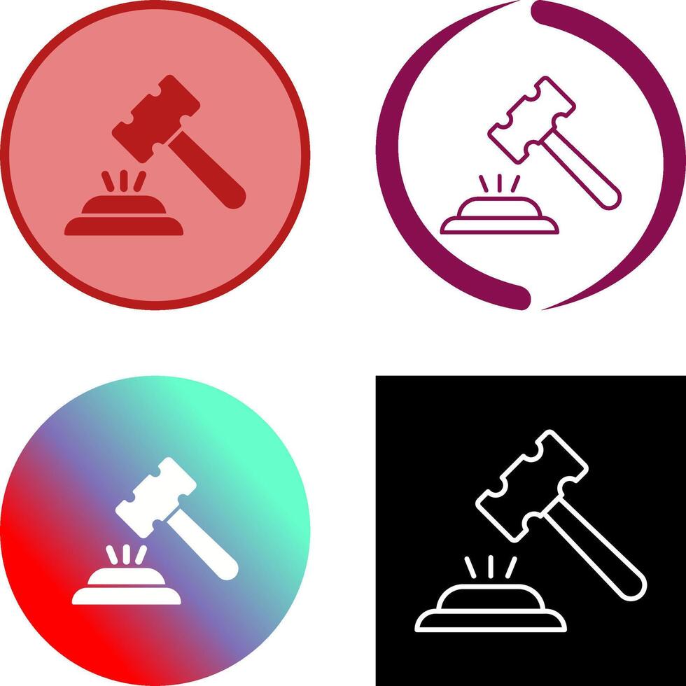 Gavel Icon Design vector