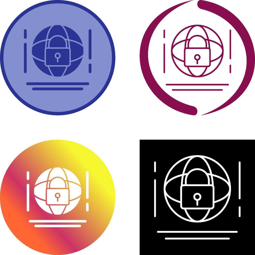 Internet Security Icon Design vector