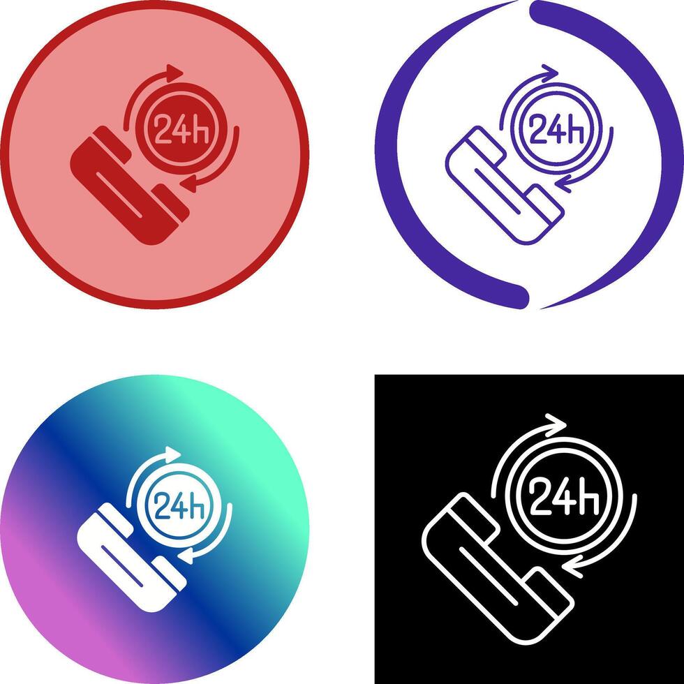 24h Icon Design vector