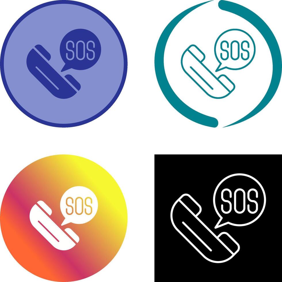 Sos Icon Design vector