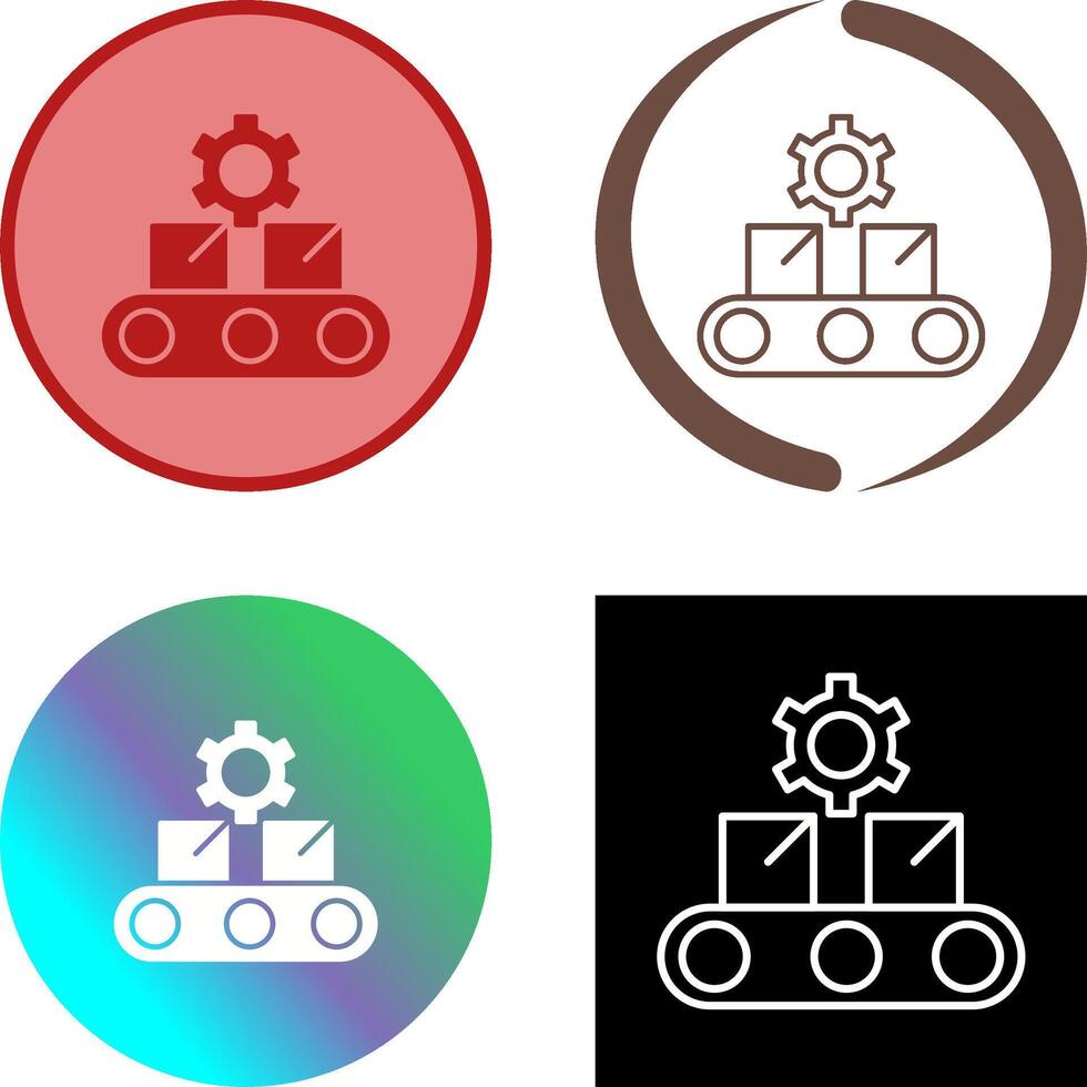 Conveyor Belt Icon Design vector