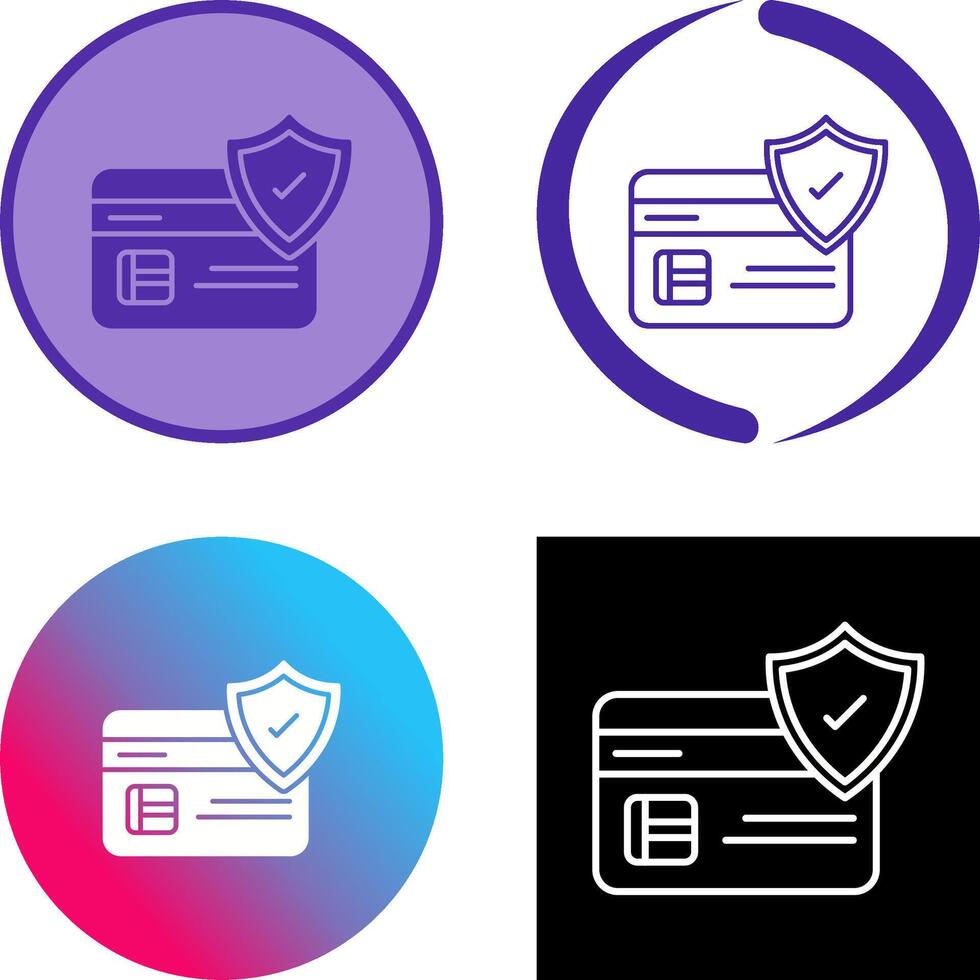 Card Protection Icon Design vector