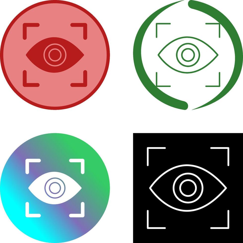 Eye Scan Icon Design vector