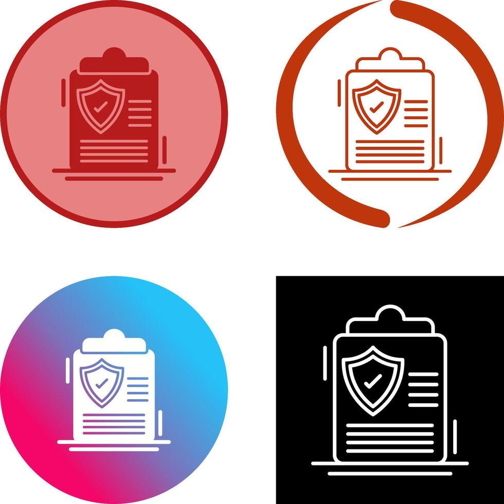 Protection Policy Icon Design vector