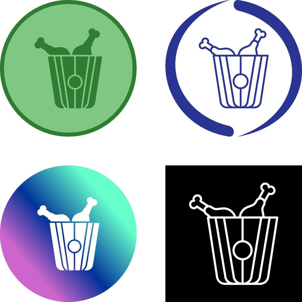 Fried Chicken Icon Design vector