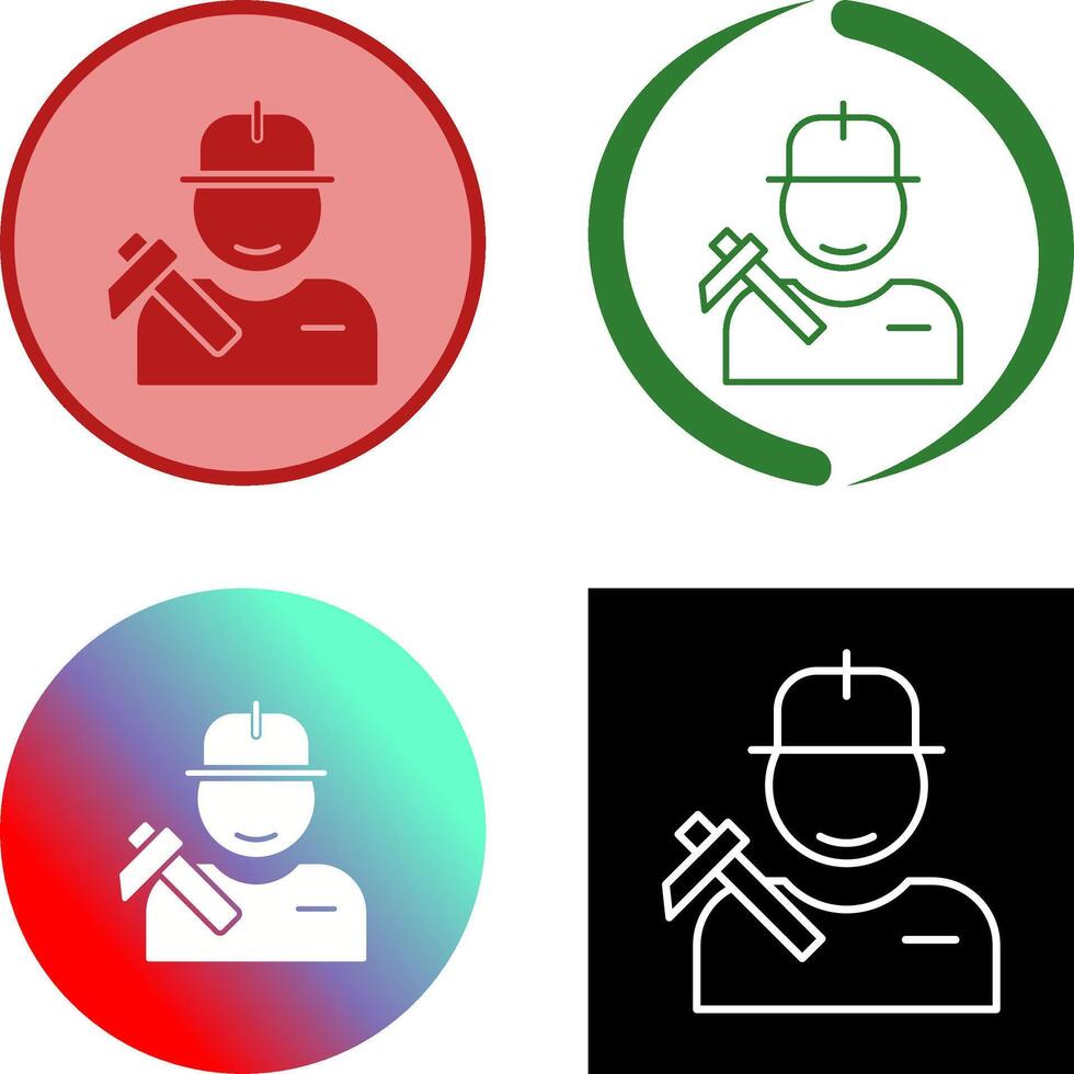 Worker Icon Design vector