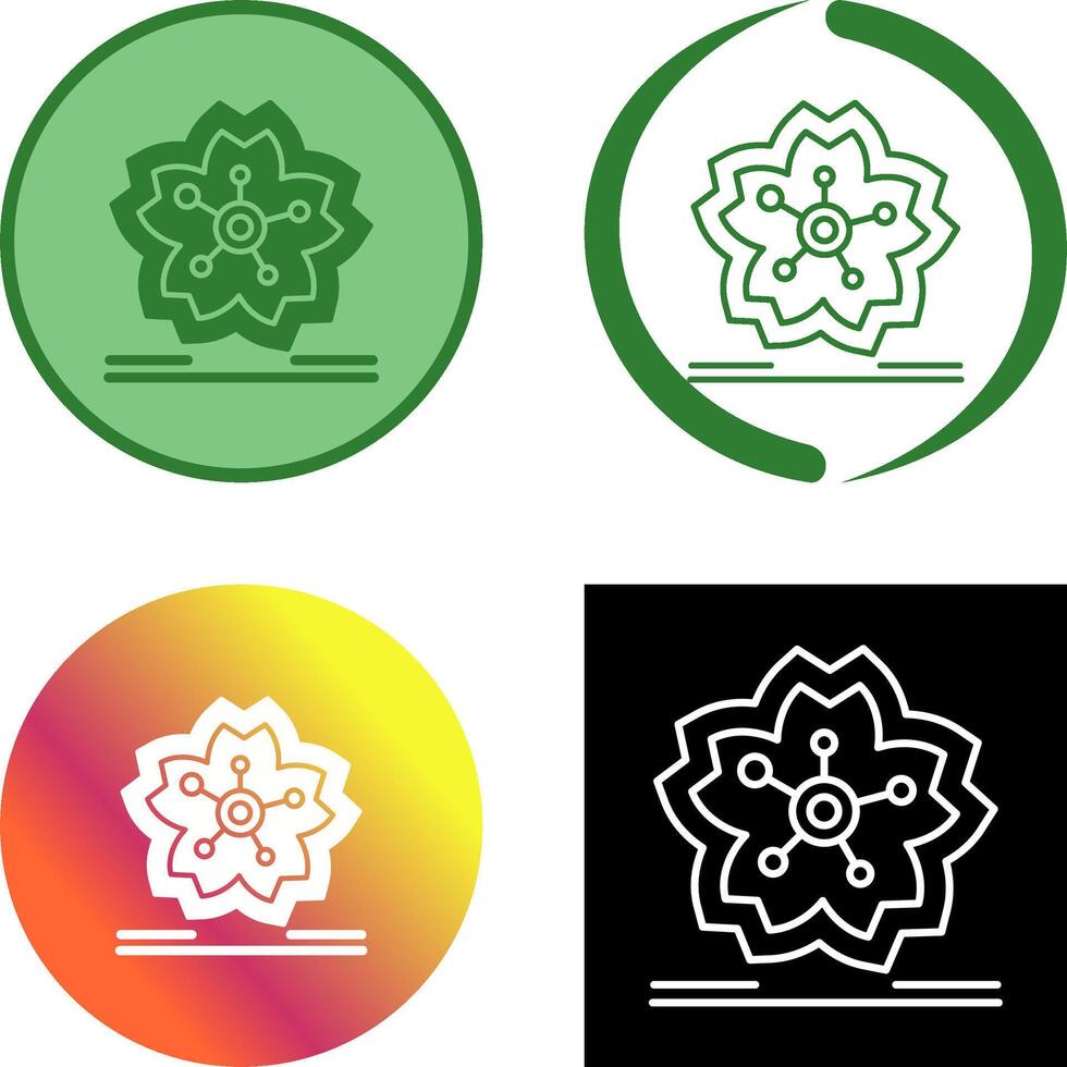 Cherry Blossom Icon Design vector