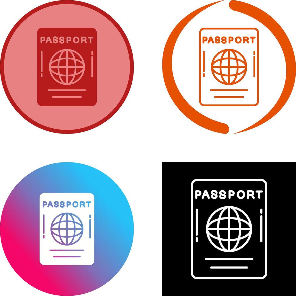 diseño de icono de pasaporte vector