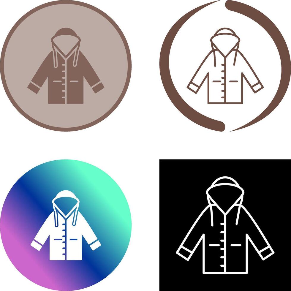 Raincoat Icon Design vector