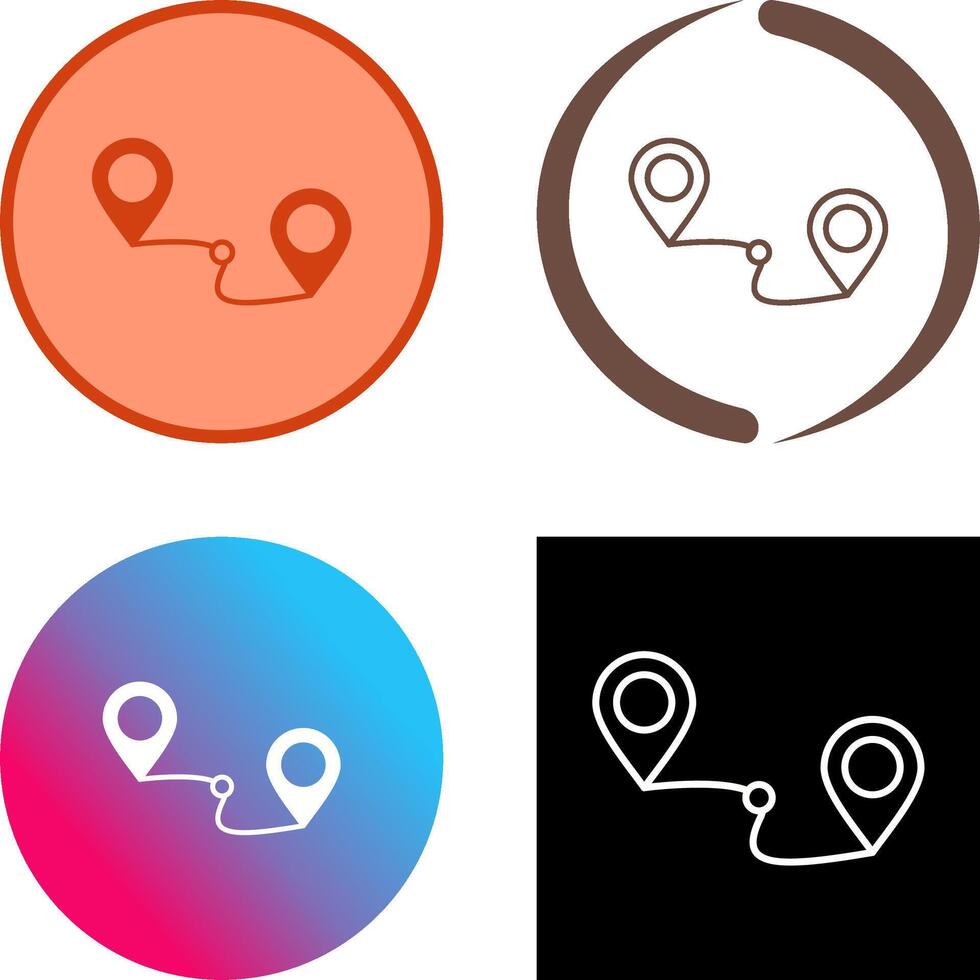 Route Icon Design vector