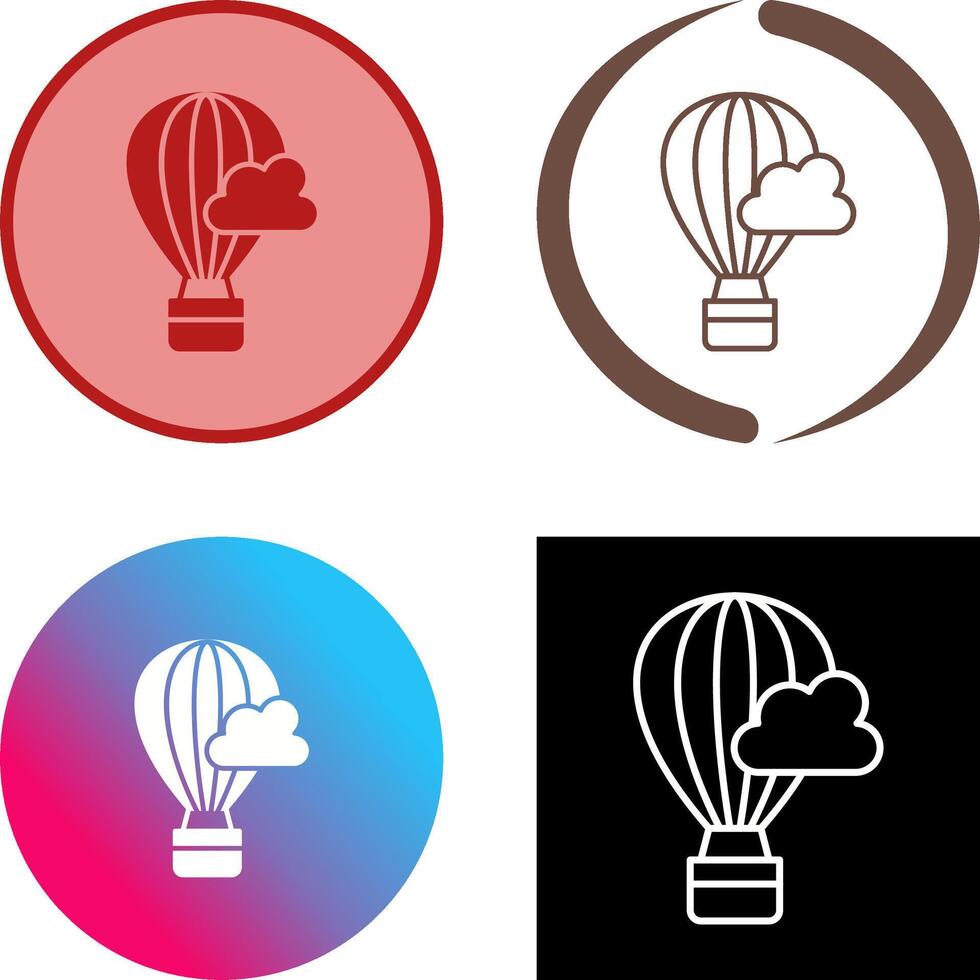 Hot Air Baloon Icon Design vector