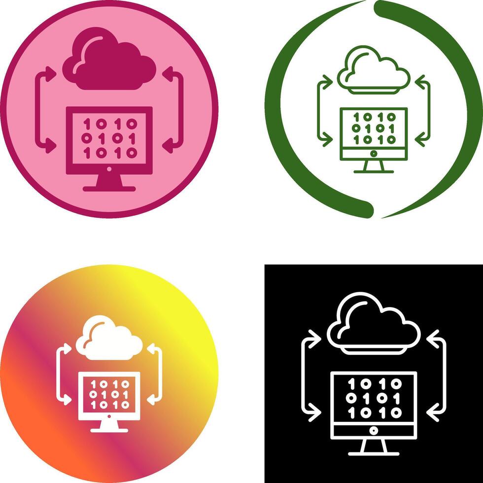 Cloud Coding Icon Design vector