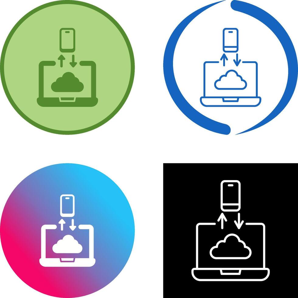 Data Transfer Icon Design vector