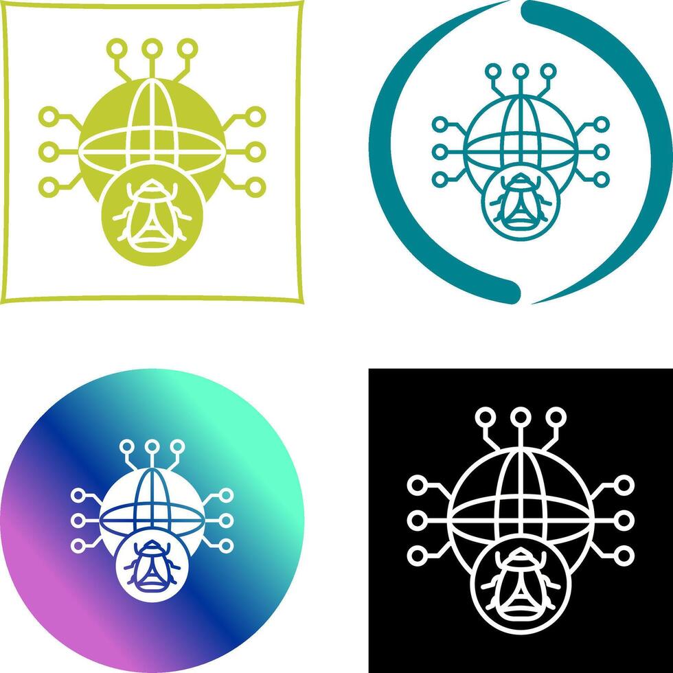 Global Malware Icon Design vector