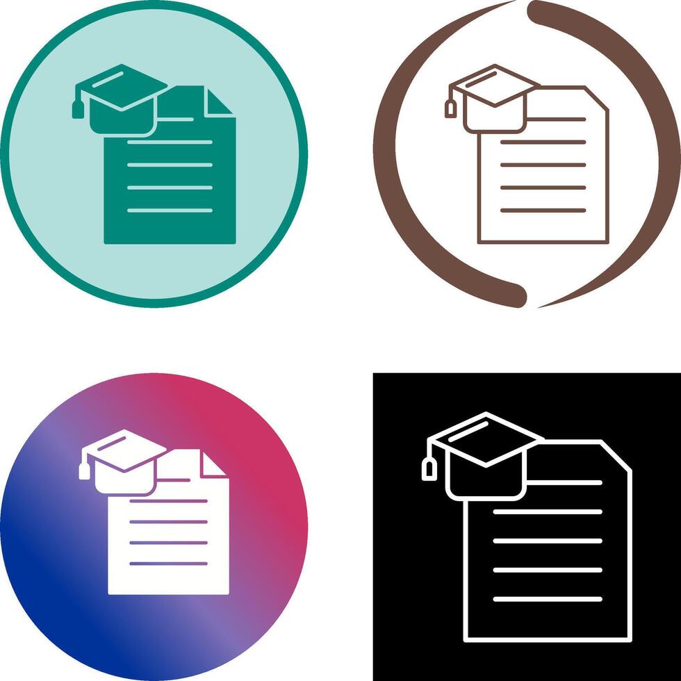 Degree Icon Design vector