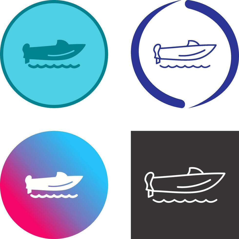 Speed Boat Icon Design vector