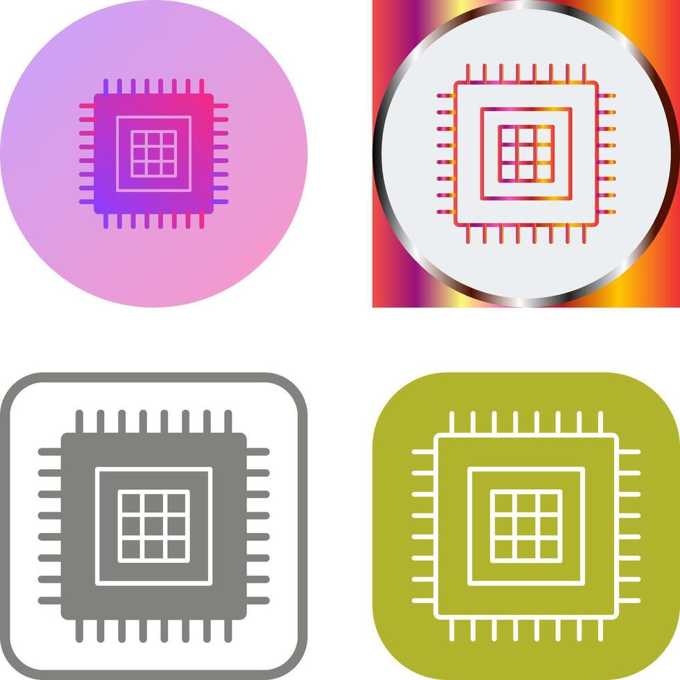 Processor Icon Design vector