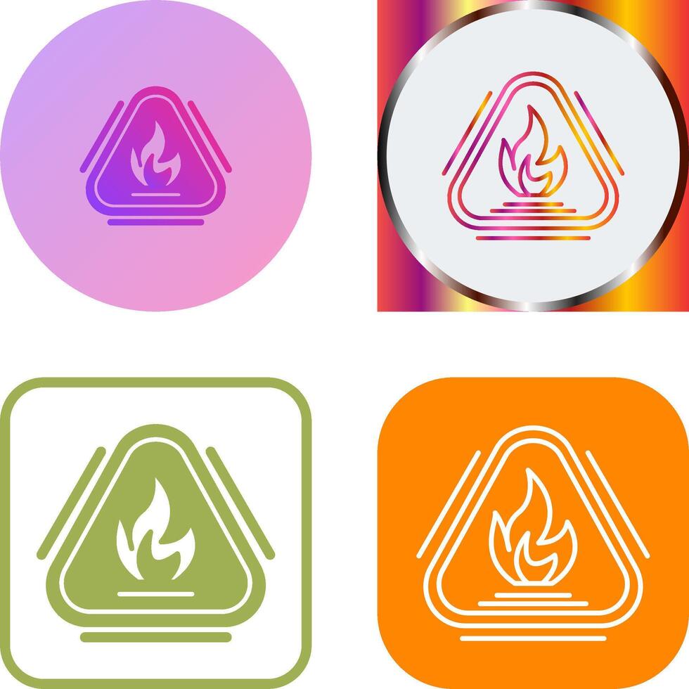 Caution Fire Icon Design vector