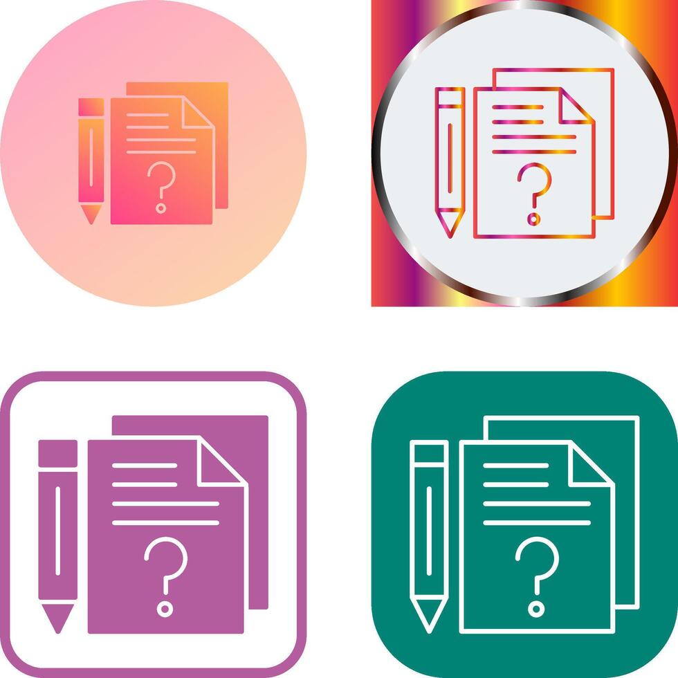 Question Icon Design vector