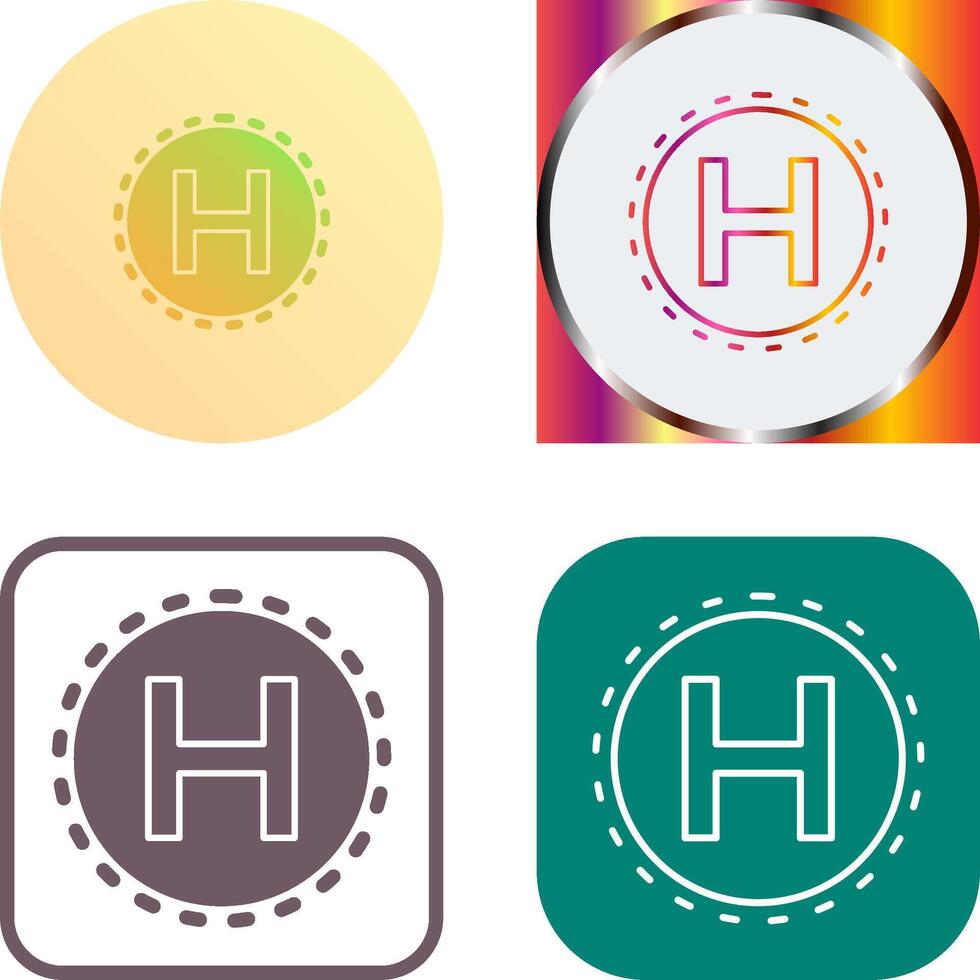 Helipad Icon Design vector