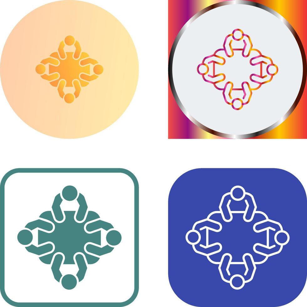 Staff Meeting Icon Design vector
