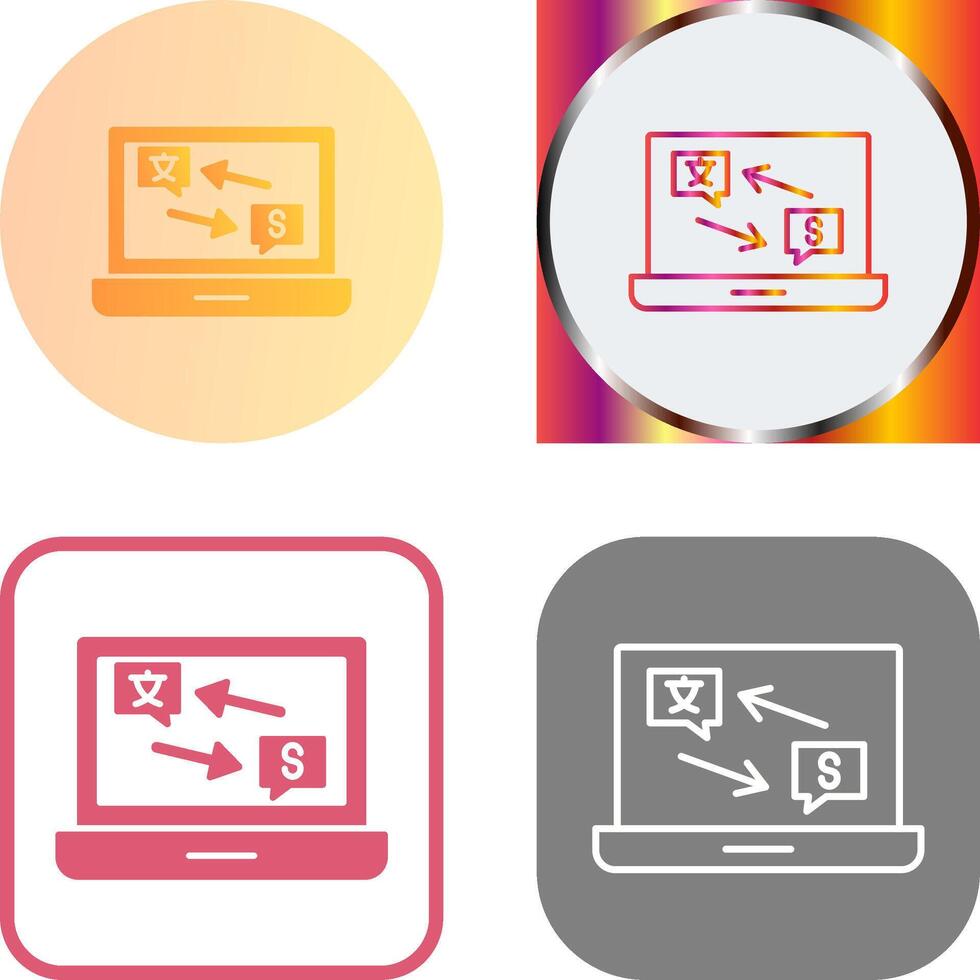Translator Icon Design vector