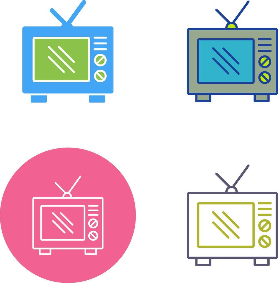 antiguo televisión icono diseño vector