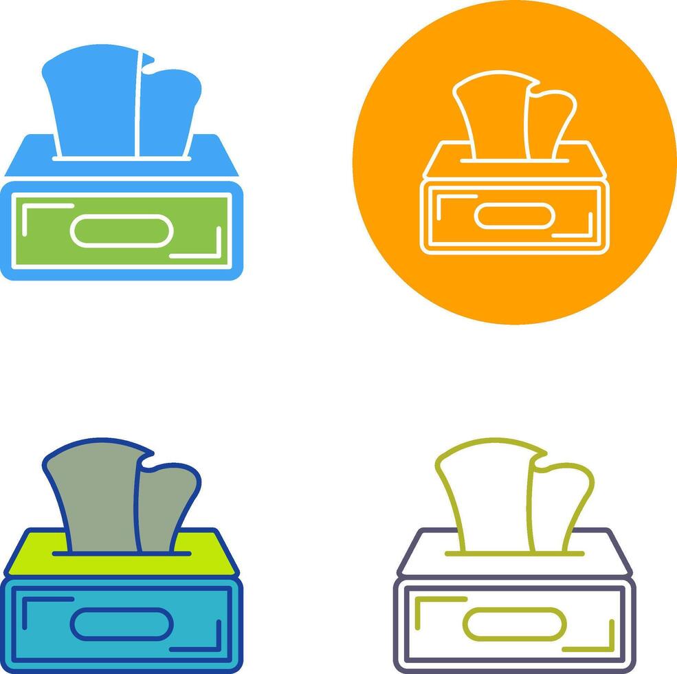 Tissue Box Icon Design vector