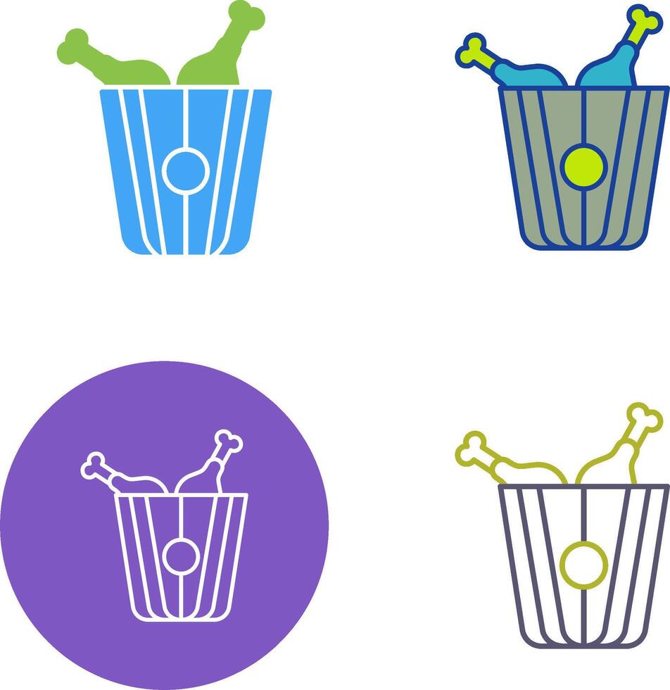 Fried Chicken Icon Design vector