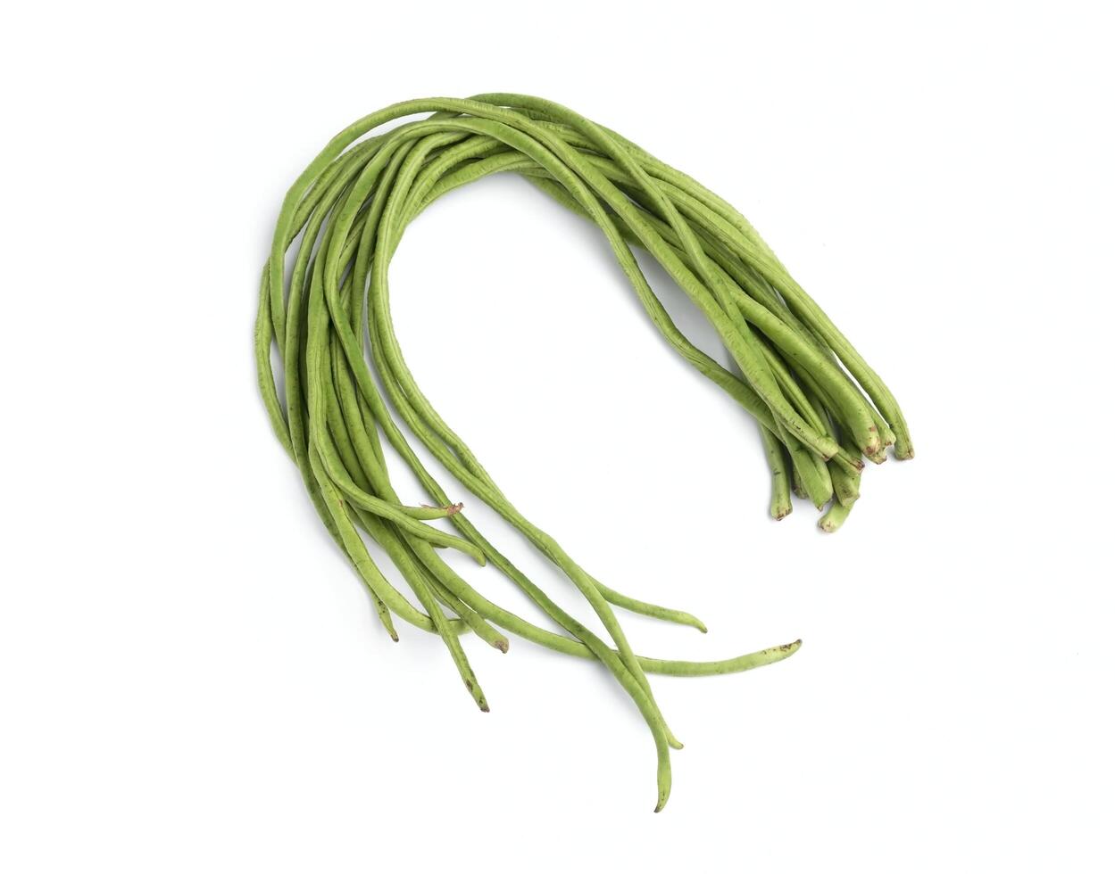 yard long bean isolated on white background photo