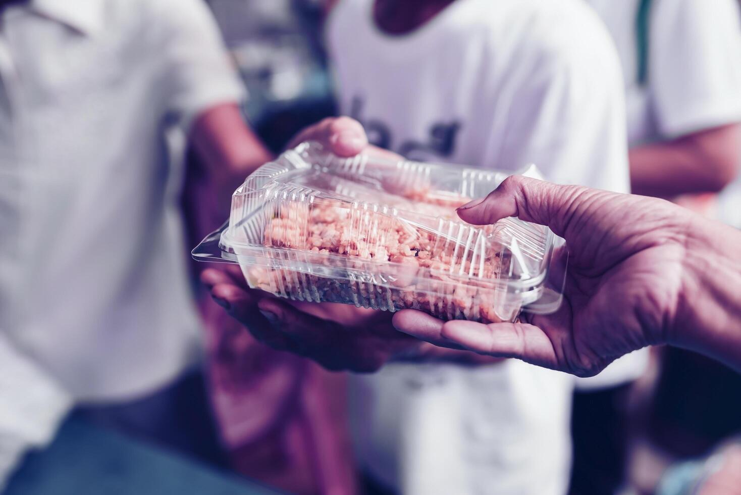 Free food. The human need for food is assisted by volunteers. photo