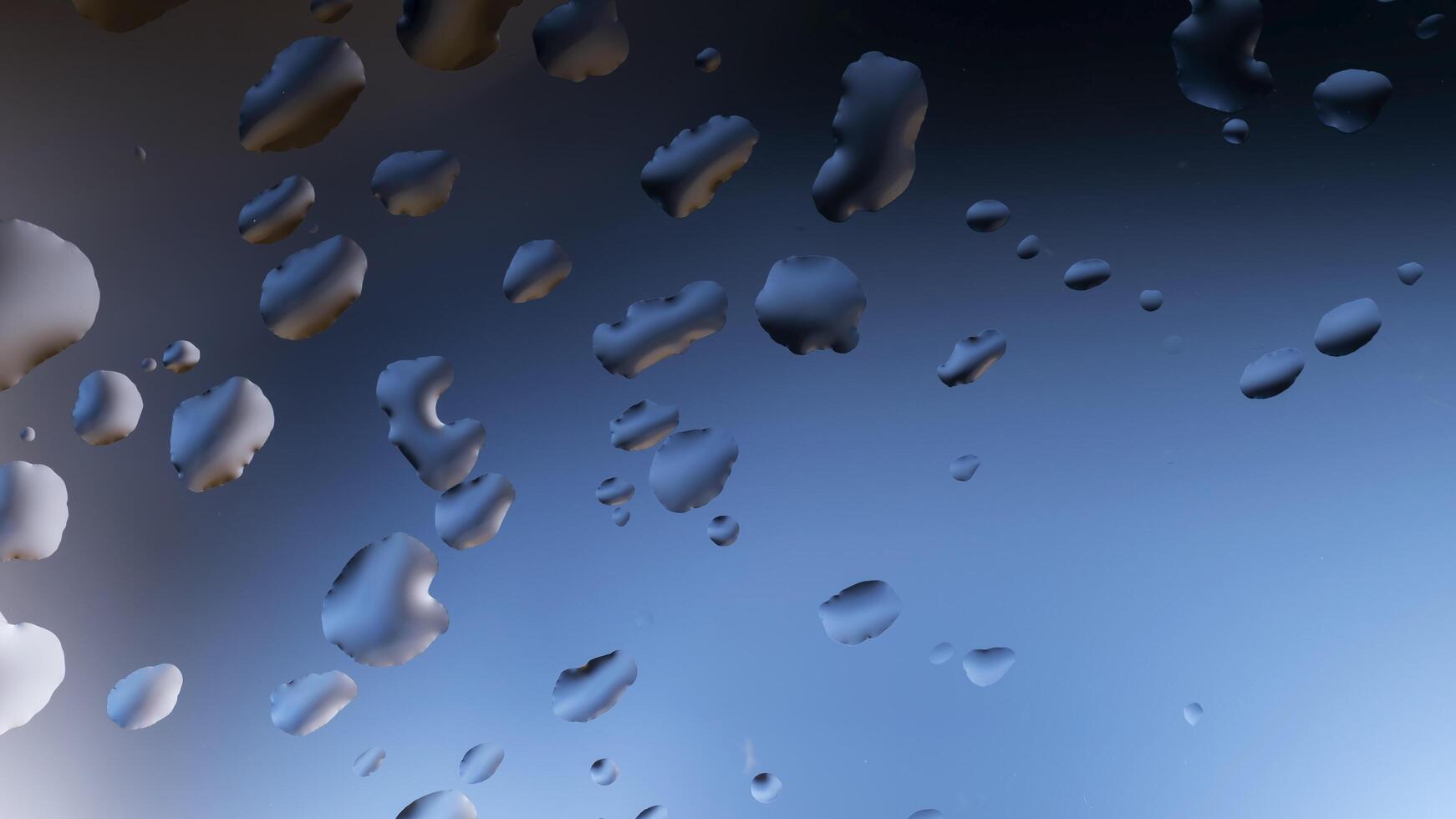 Abstract image of water droplets on glass surface reflecting with multicolored background. photo
