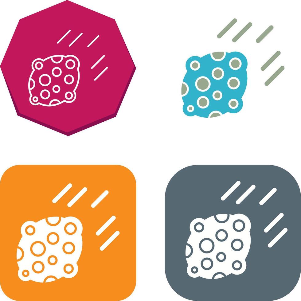 Asteroid Icon Design vector