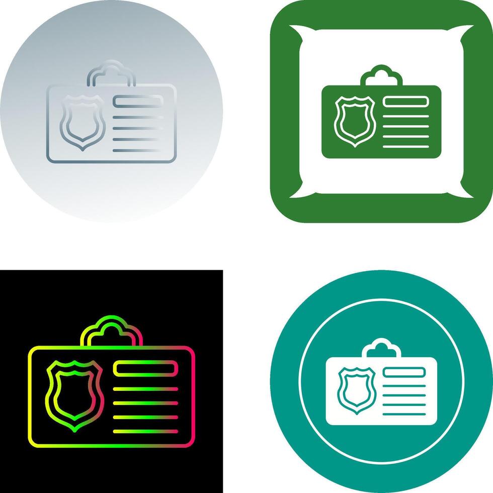 Id Card Icon Design vector