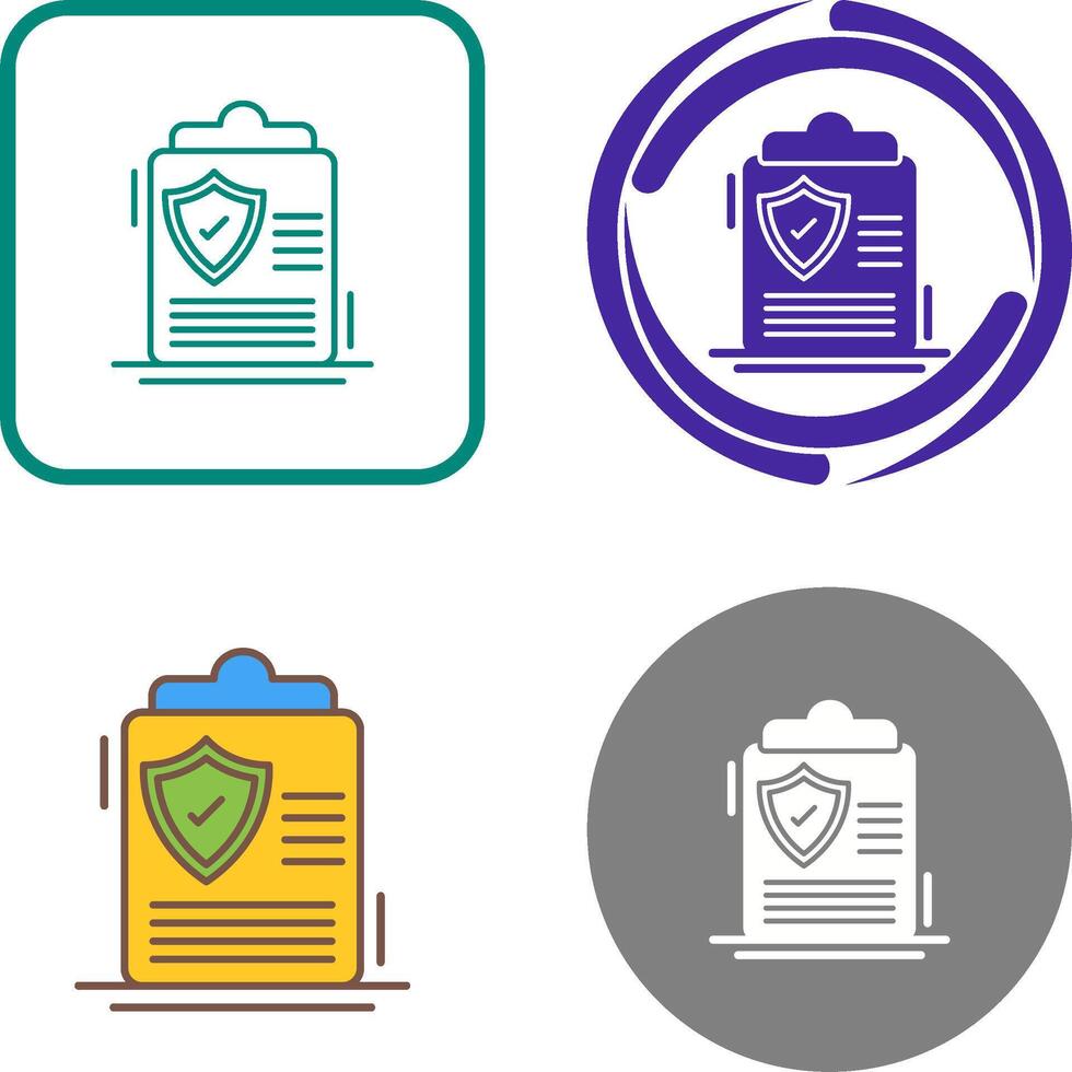Protection Policy Icon Design vector