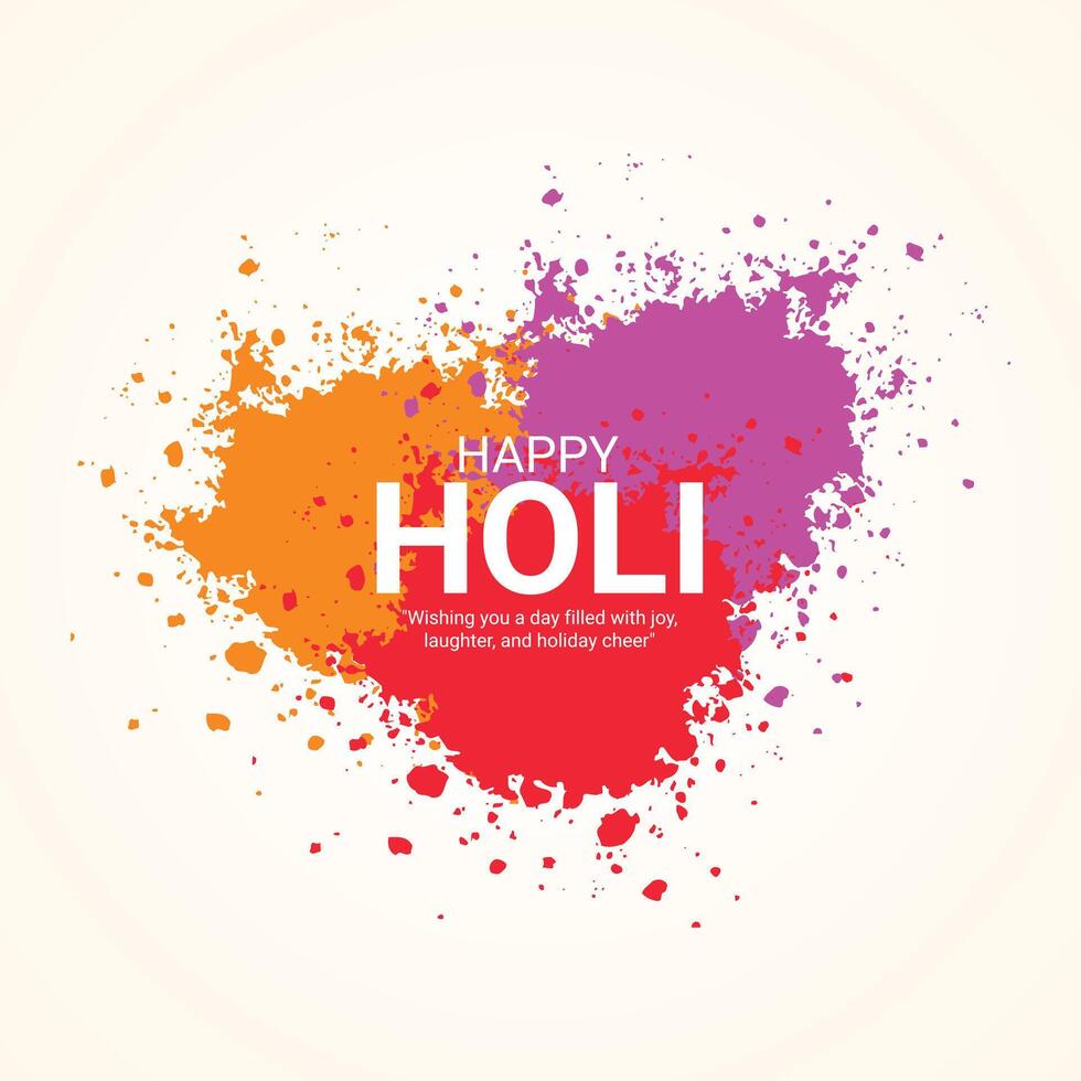 creative illustration of Happy holi festival for social media ads vector