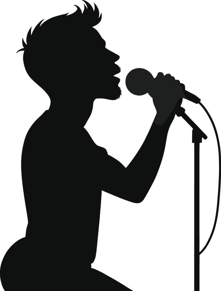 Set of silhouettes of musicians on a white background. illustration vector