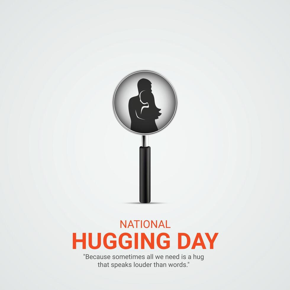 National Hugging Day, celebrated on January 21, creative design for social media ads vector