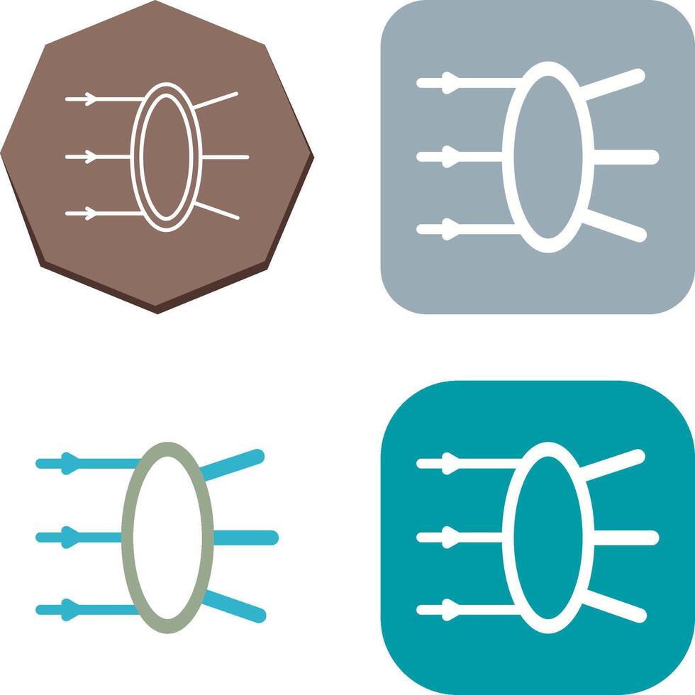 Refraction Icon Design vector