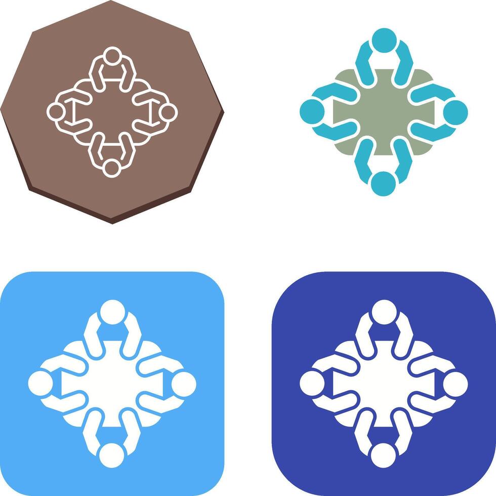 Staff Meeting Icon Design vector