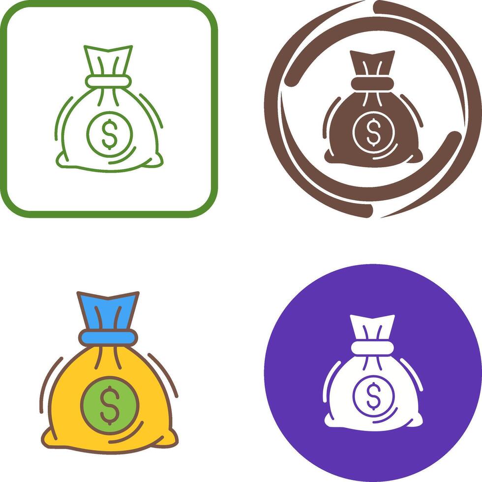 Money Bag Icon Design vector