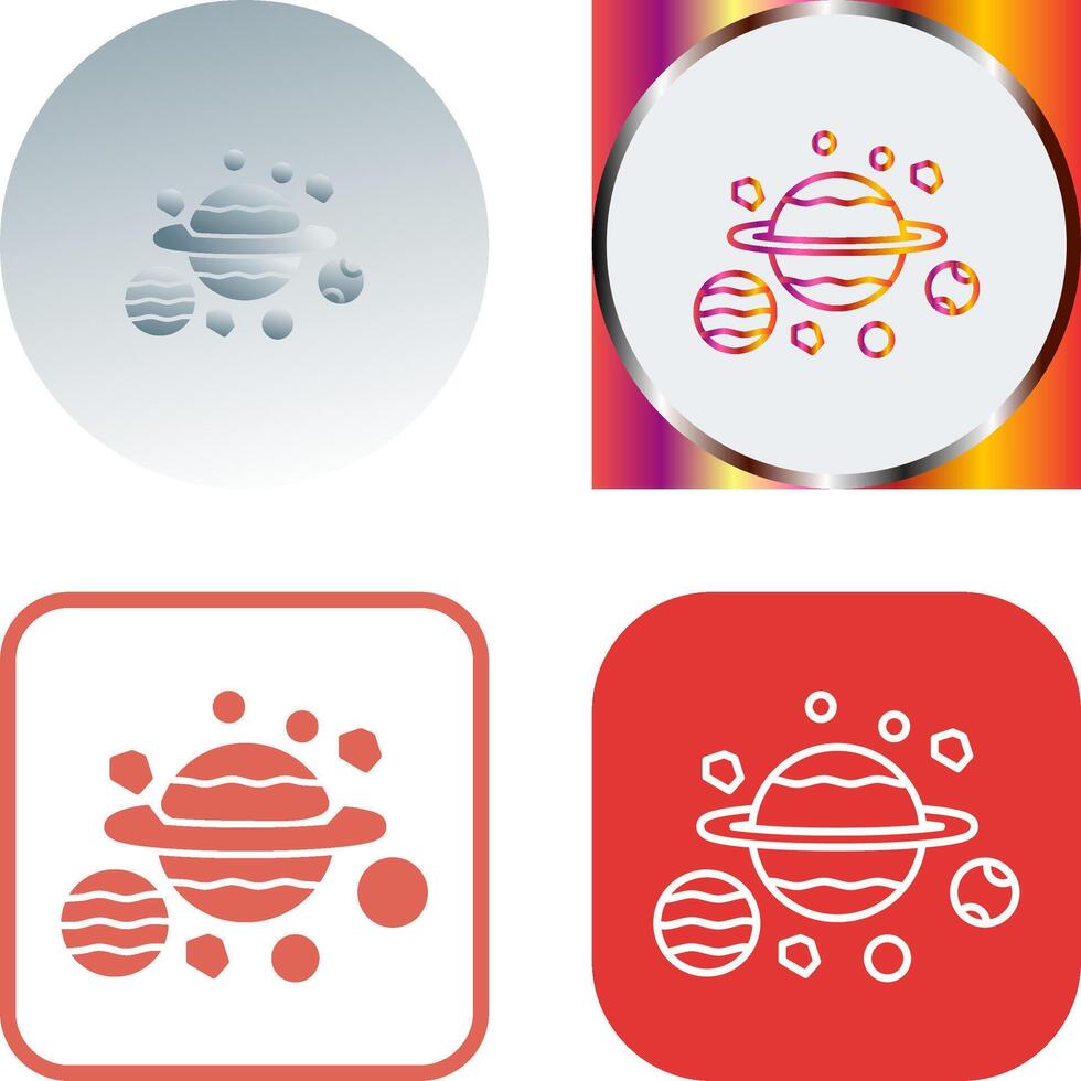 Planets Icon Design vector
