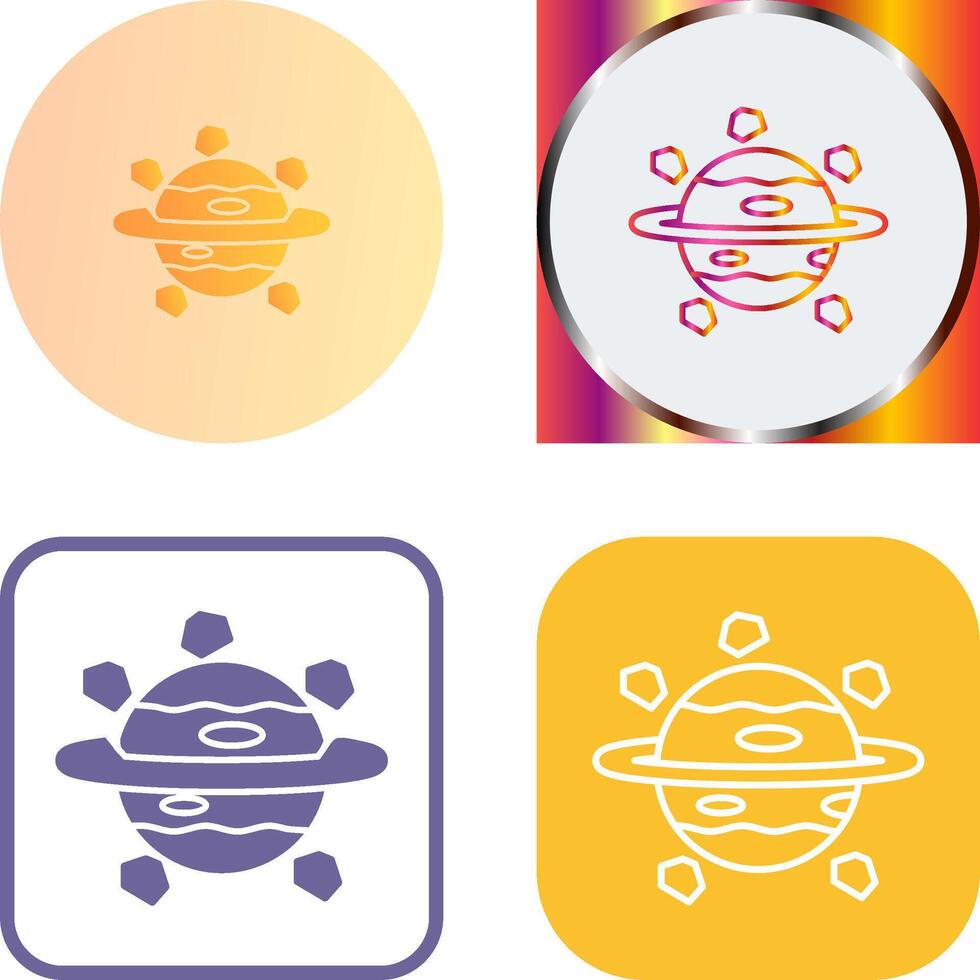 Saturn Icon Design vector