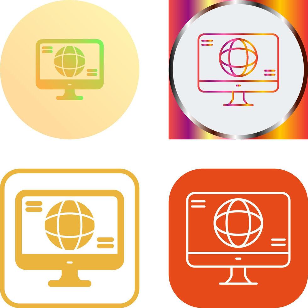 Monitor Icon Design vector