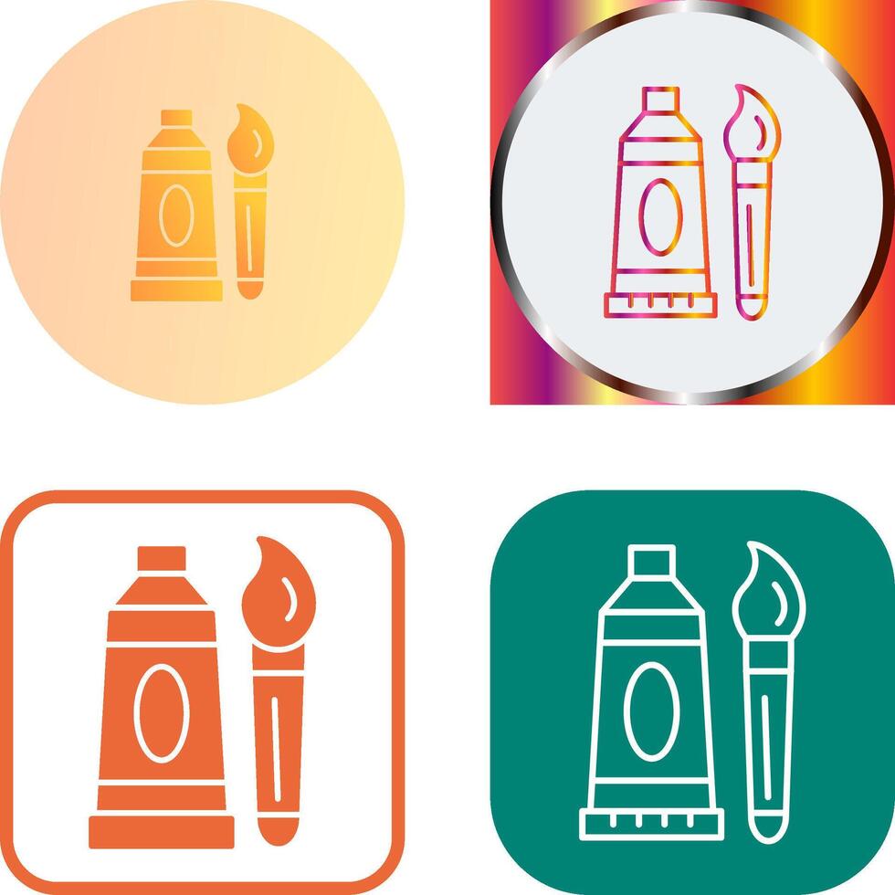 Oil Paint Icon Design vector