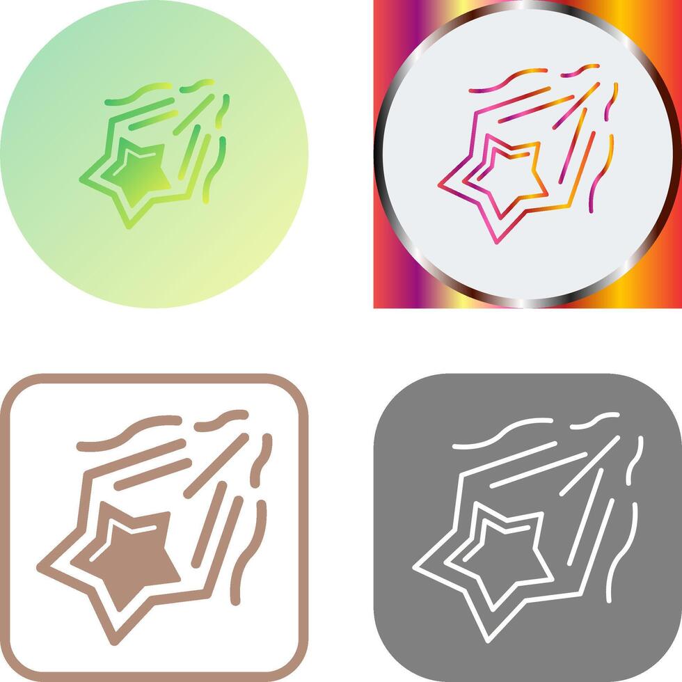 Shooting Star Icon Design vector