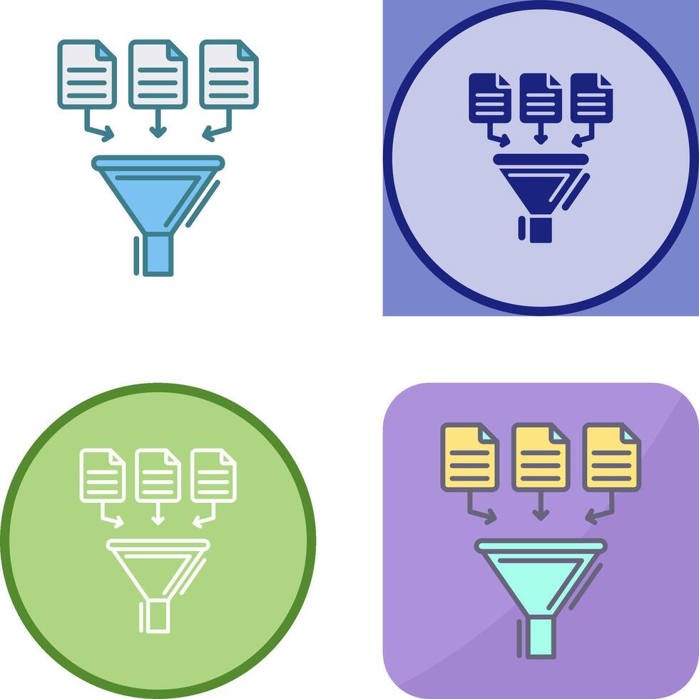 Data Collection Icon Design vector