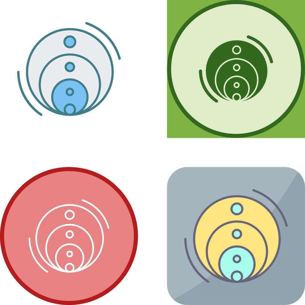 Venn Diagram Icon Design vector