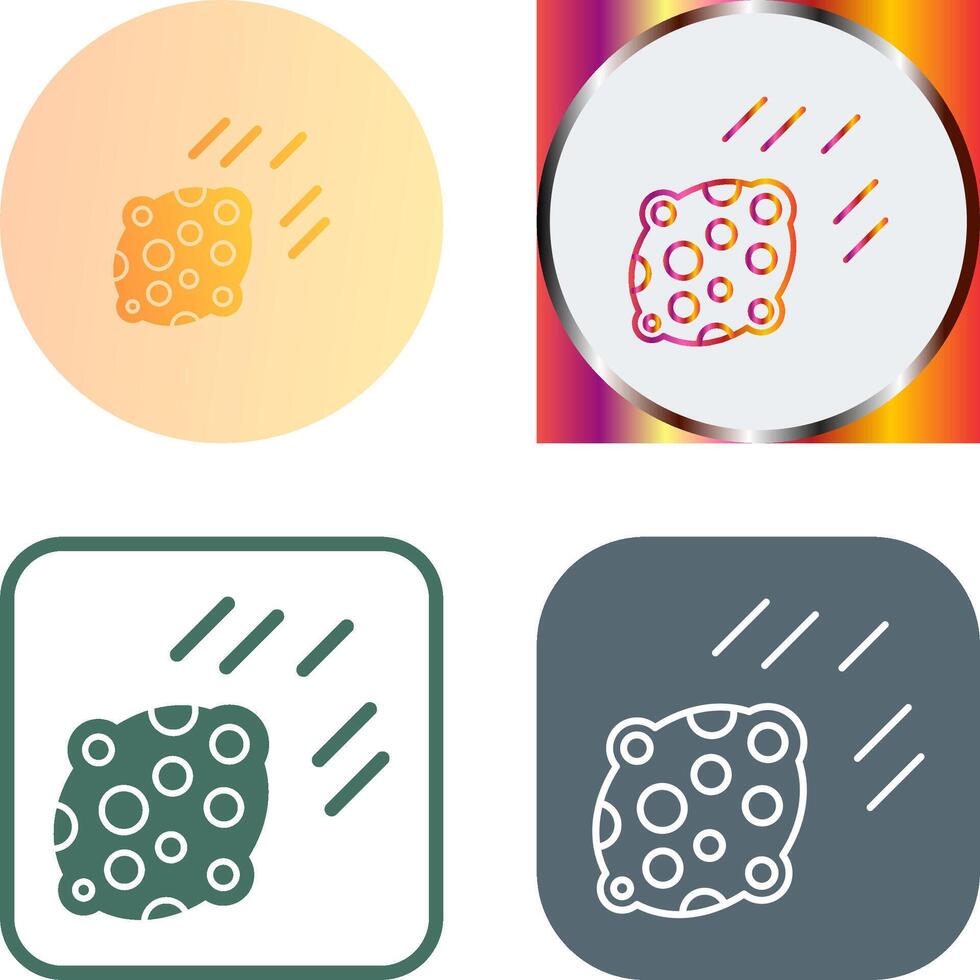 Asteroid Icon Design vector
